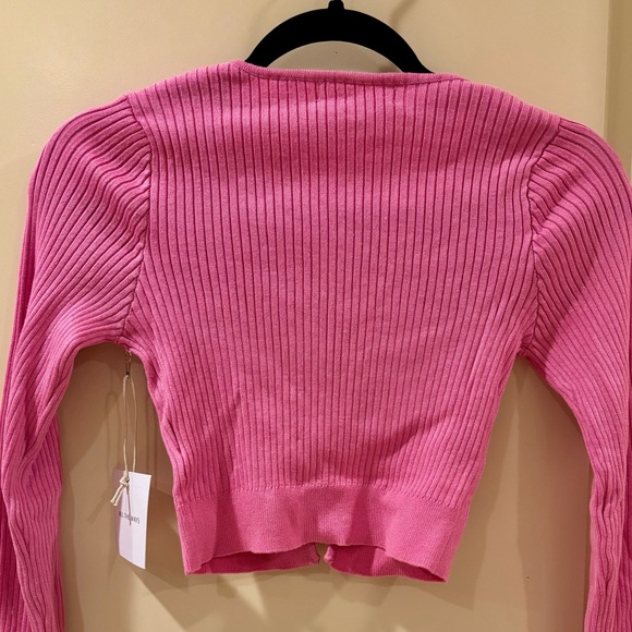 GEMMA BUTTON FRONT SWEATER by
ALL THE WAYS in Pink - Picture 7 of 8